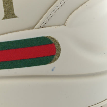 Gucci Calfskin Logo Womens Rhyton Sneakers 38 Ivory 9 of 11