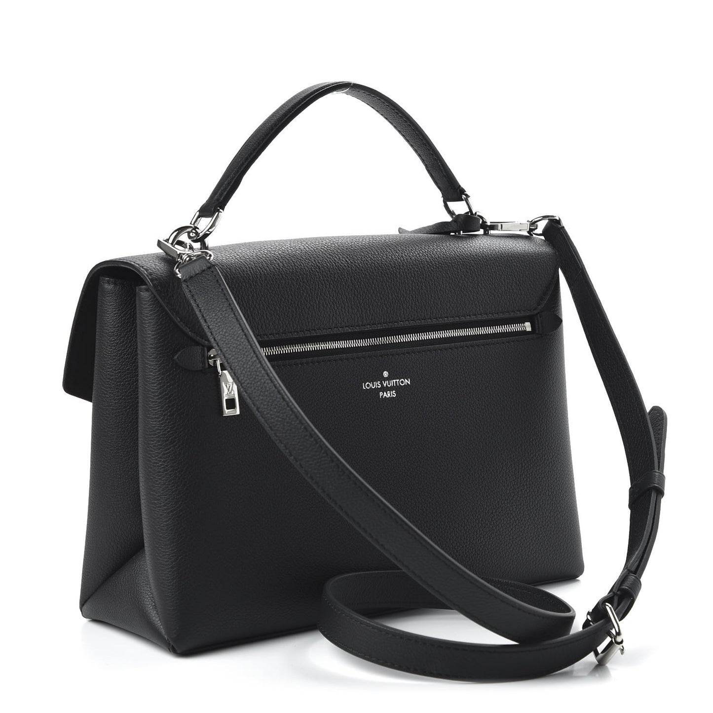 Soft Calfskin My Lockme Top Handle Vanille Black