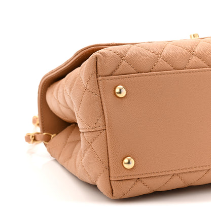 Chanel Caviar Quilted Small Coco Chain Handle Flap Brown 9 of 10