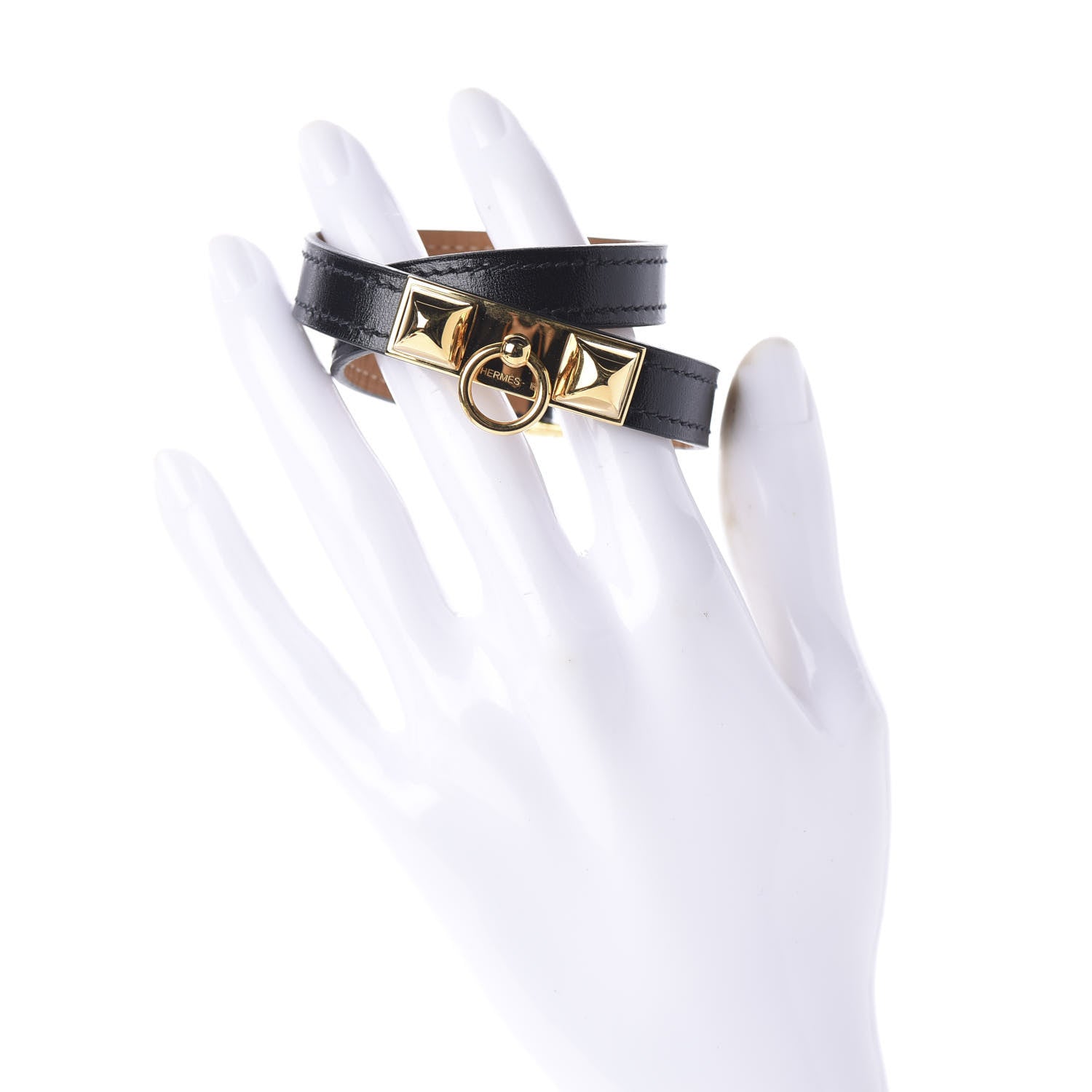 Hermes Box Rivale Double Tour Bracelet T2 Black 2 of 6