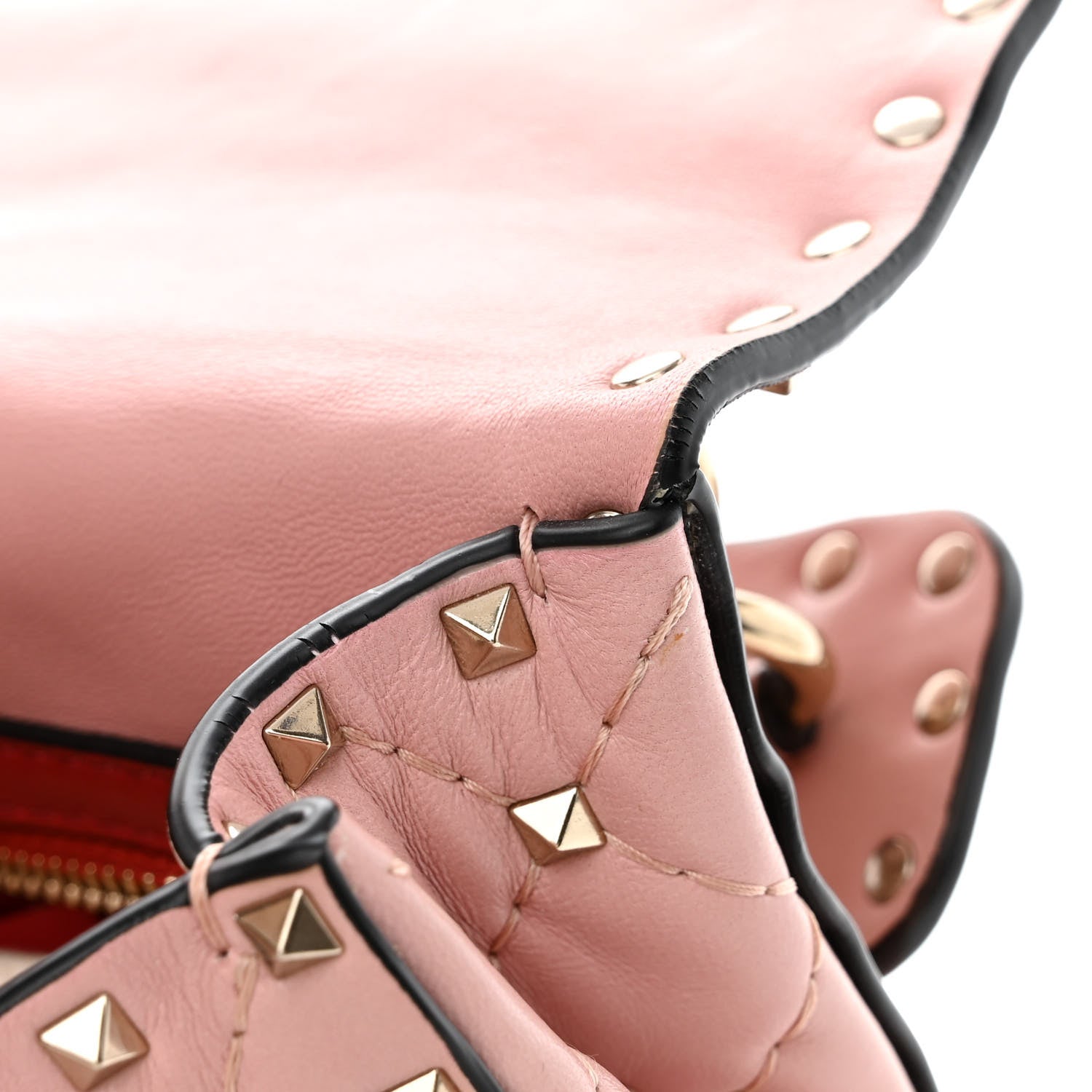 Valentino Garavani Nappa Medium Rockstud Spike Shoulder Bag Water Rose 11 of 17