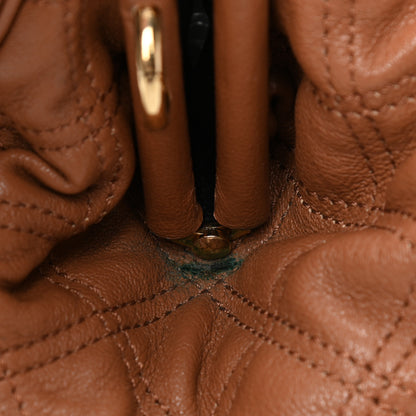 Marc Jacobs Lambskin Quilted Stam Brown 5 of 5