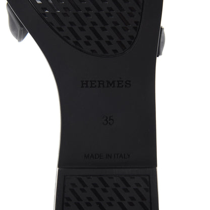 Hermes Rubber Aloha Sandals 35 Black 6 of 9