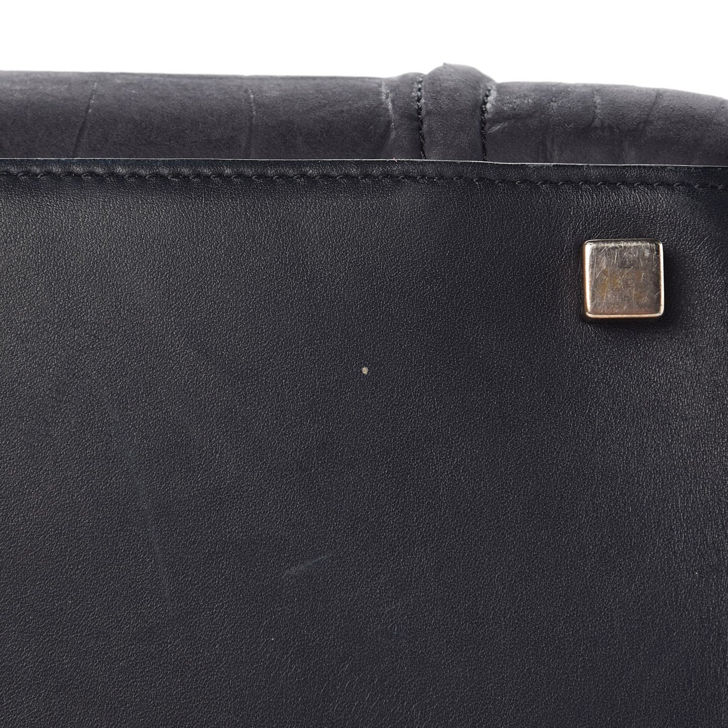 Crocodile Embossed Nubuck Medium Phantom Luggage Navy