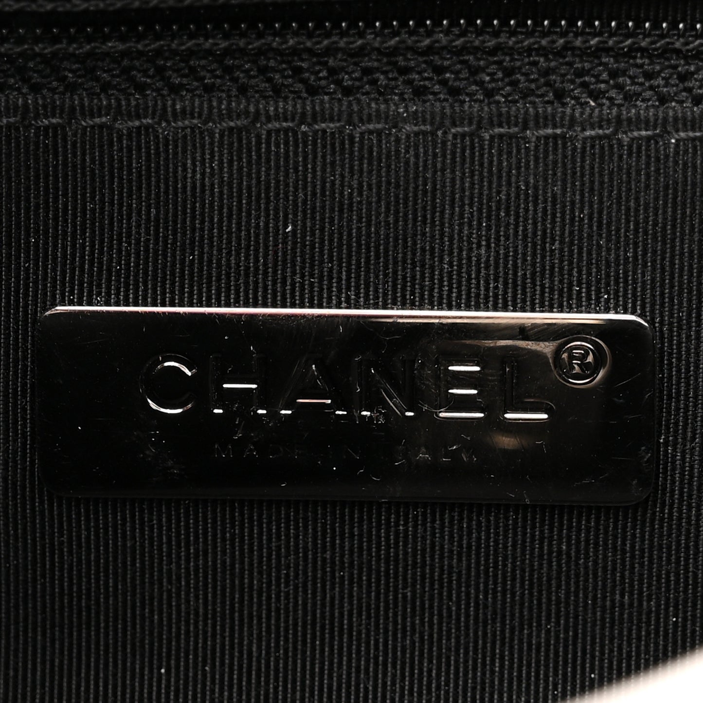Glossy Calfskin Quilted Medium Chanel 19 Flap White Black