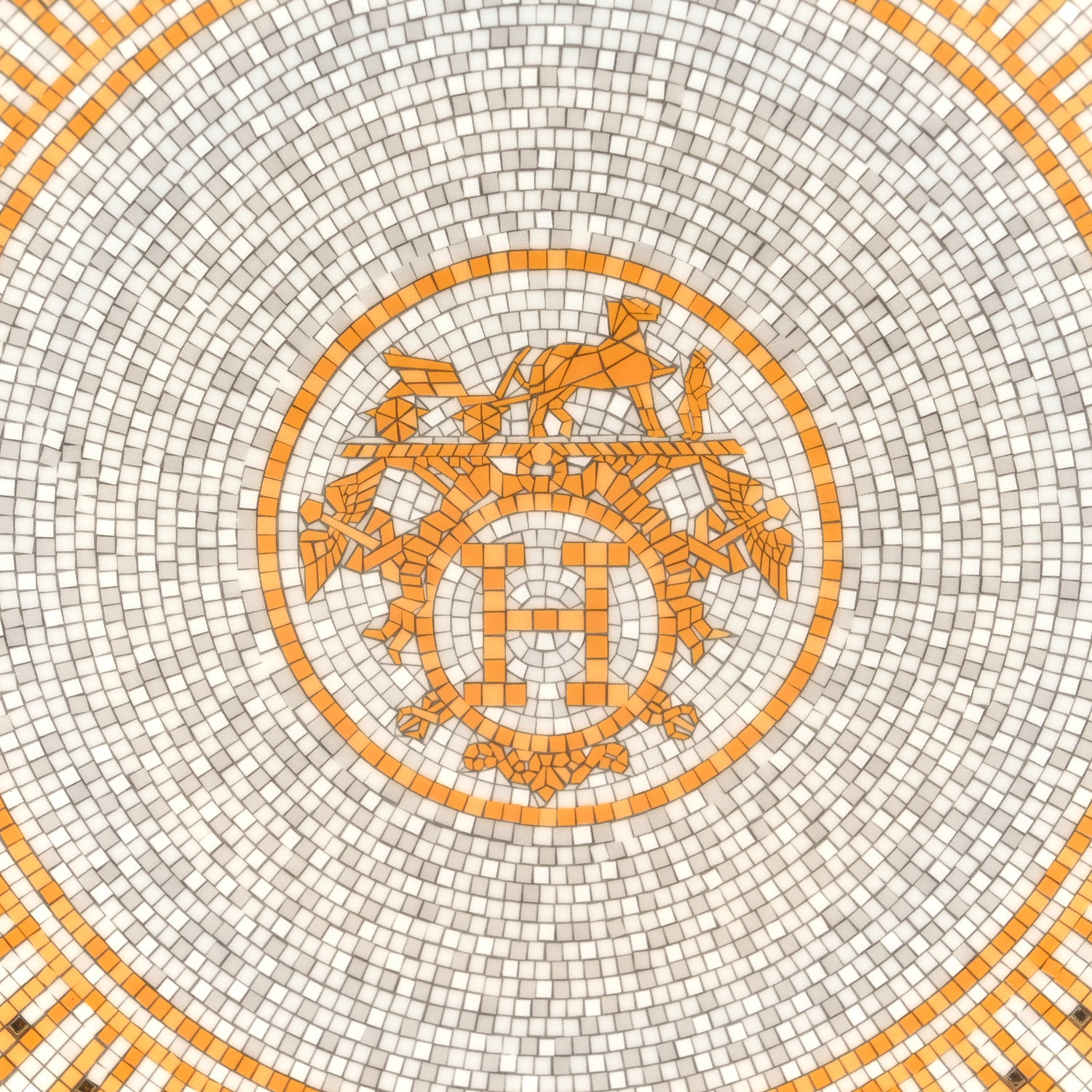 Hermes Porcelain Mosaique au 24 Dessert Plate Set of 2 4 of 9