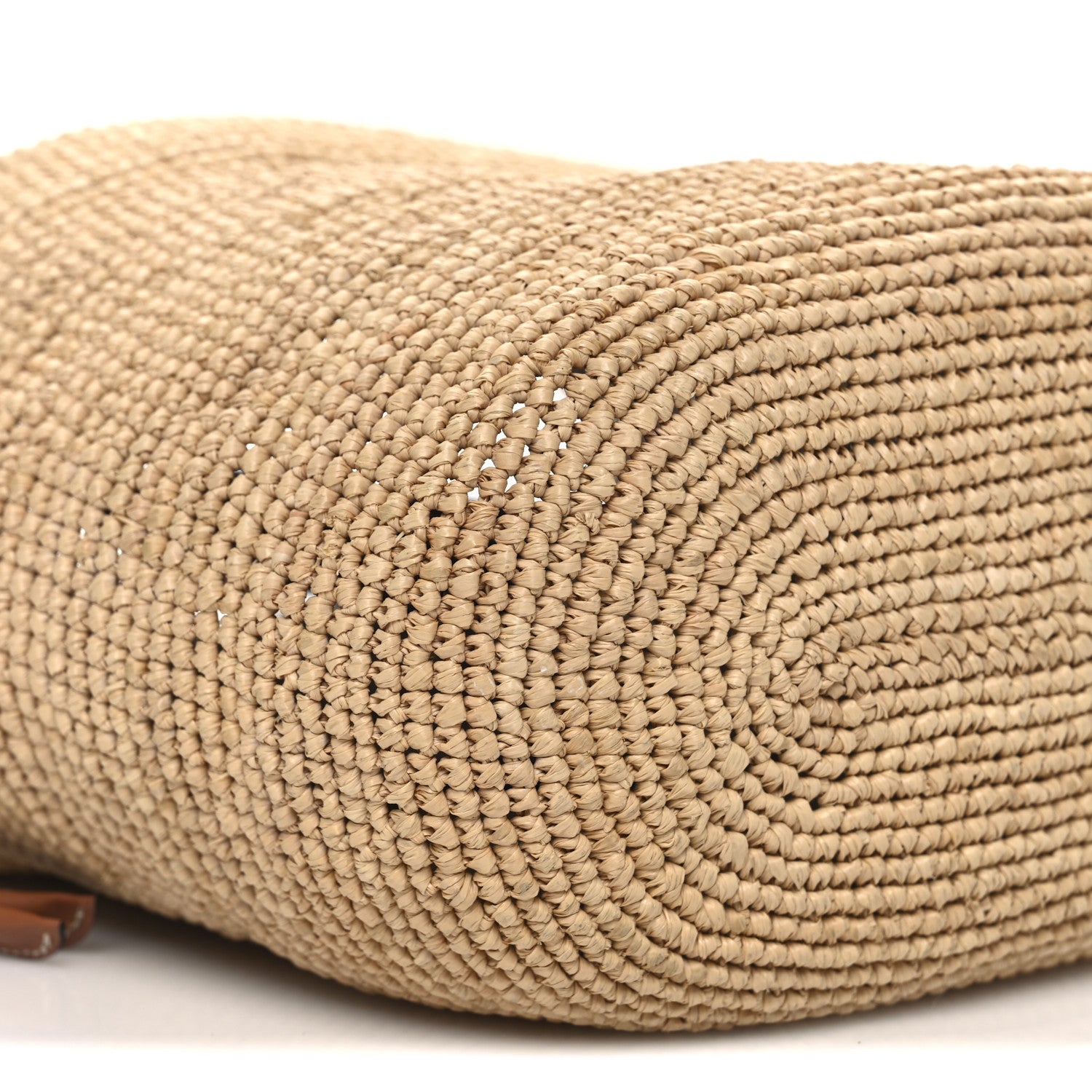 Loewe Calfskin Raffia Bucket Bag Natural Tan 9 of 11