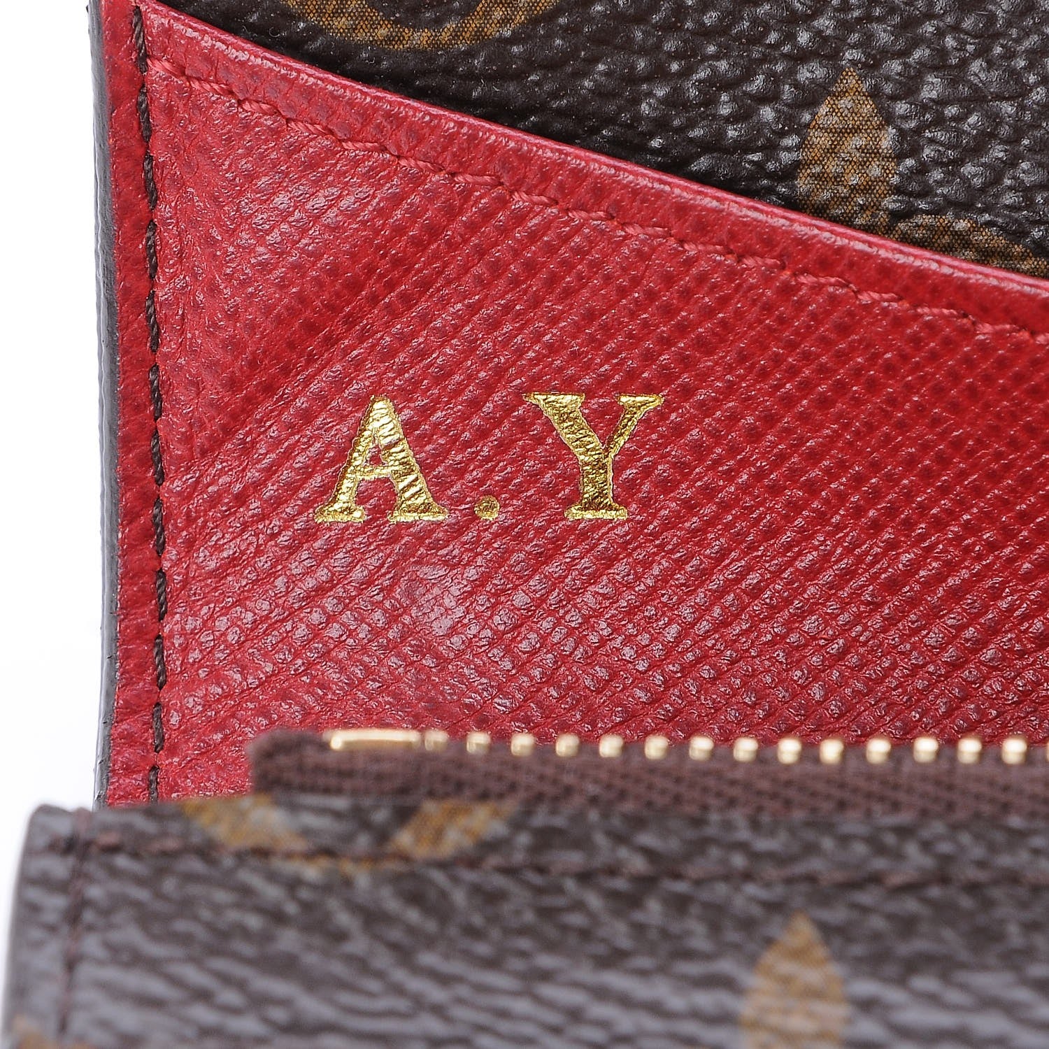 Louis Vuitton Monogram Emilie Wallet Red 7 of 8