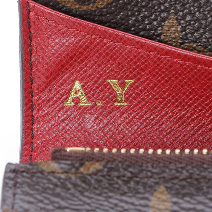 Louis Vuitton Monogram Emilie Wallet Red 7 of 8