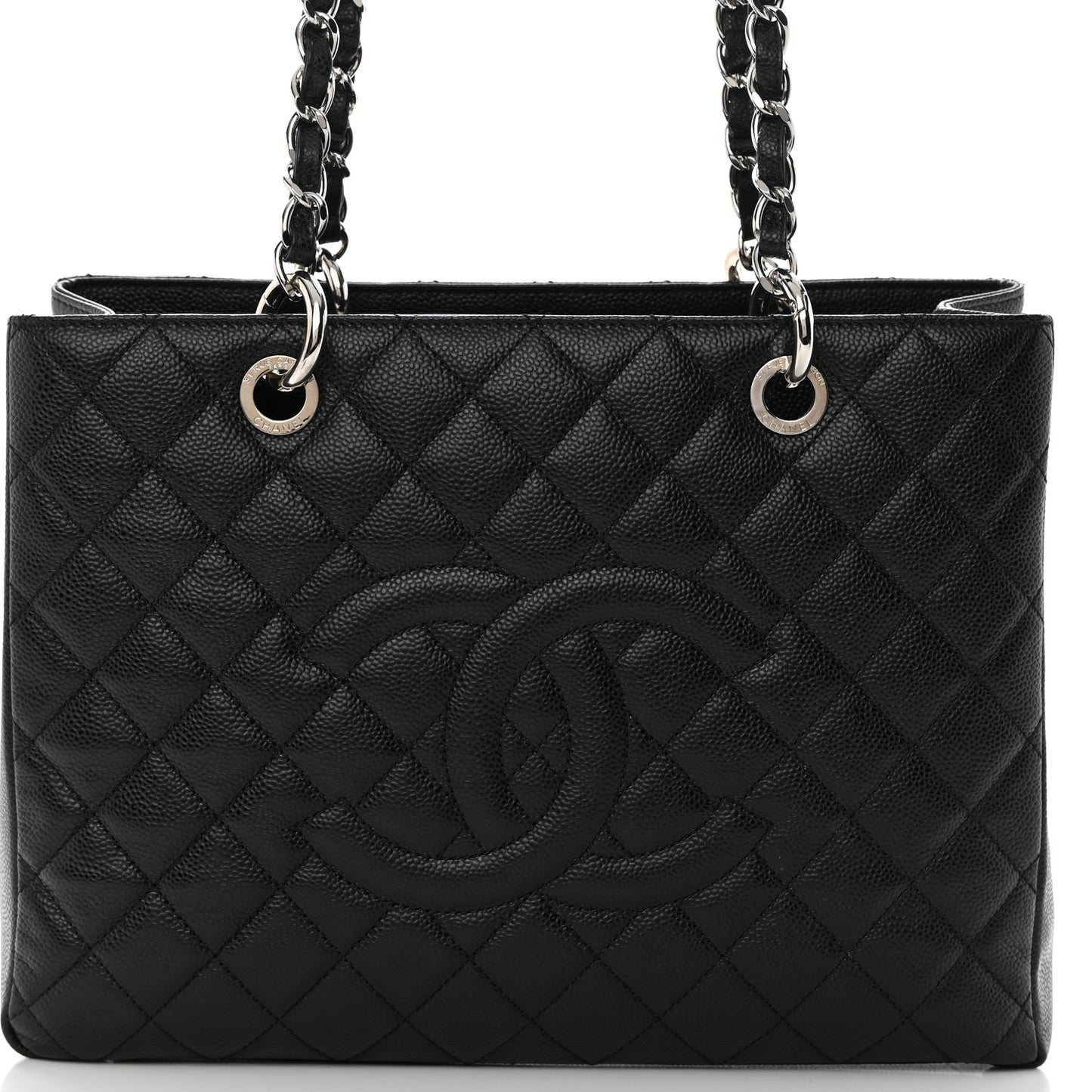 Caviar Quilted Grand Shopping Tote GST Black