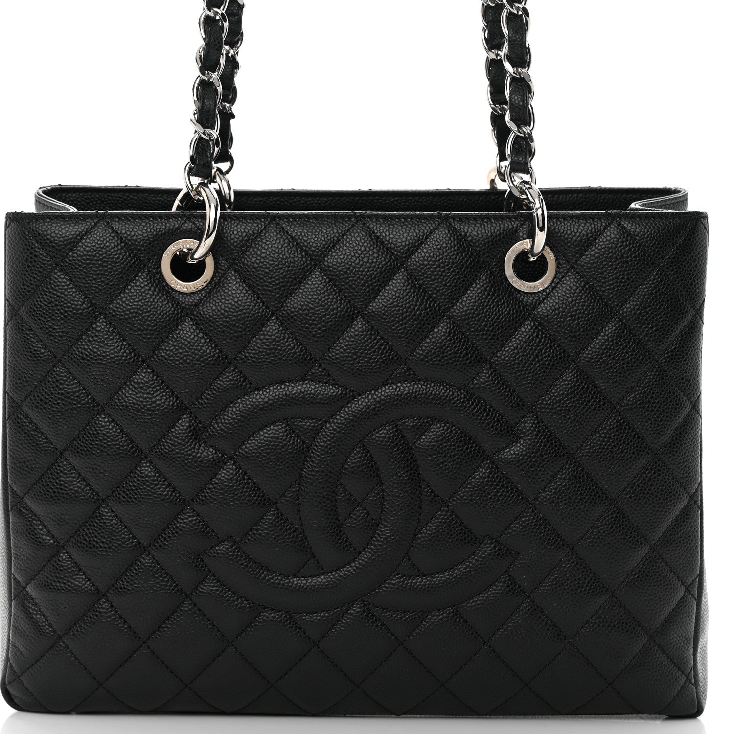 Chanel Caviar Quilted Grand Shopping Tote GST Black 8 of 12