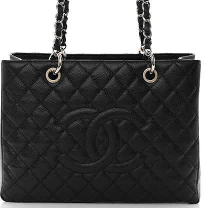 Chanel Caviar Quilted Grand Shopping Tote GST Black 8 of 12