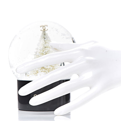 Chanel Glass Christmas Tree Shopping Bag Snow Globe 2 of 4