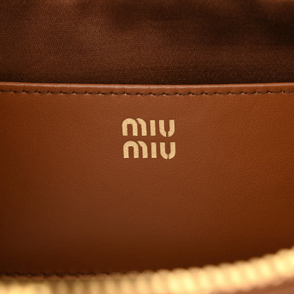 Miu Miu Calfskin Mini Arcadie Top Handle Bag Cognac 6 of 11