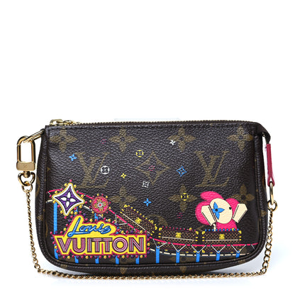 Louis Vuitton Monogram 2020 Christmas Animation Roller Coaster Mini Pochette Accessories Pivoine 1 of 10