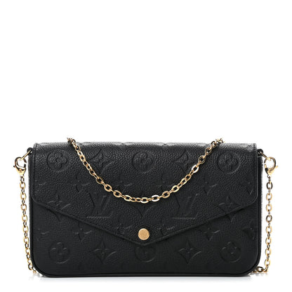 Louis Vuitton Empreinte Pochette Felicie Chain Wallet Black 1 of 5