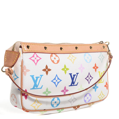 Louis Vuitton Monogram Multicolor Pochette Accessories White 3 of 8