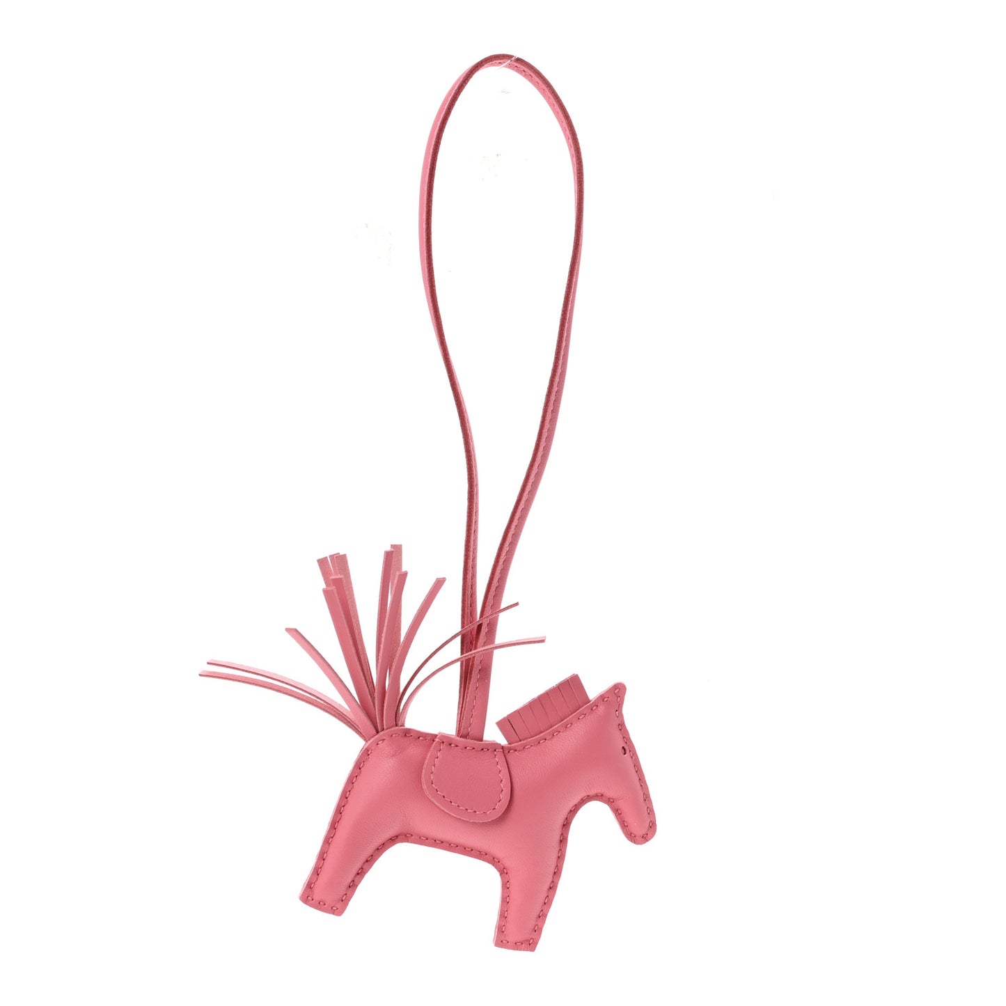 Milo Lambskin Grigri Rodeo Horse Bag Charm PM Rose Azalee