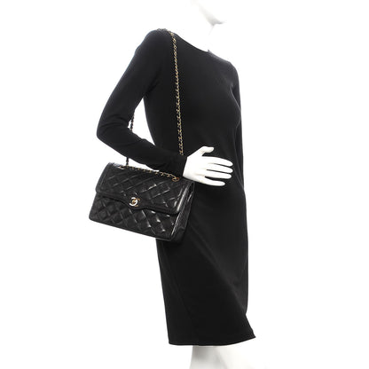 Chanel Lambskin Quilted Medium Double Flap Black 2 of 17