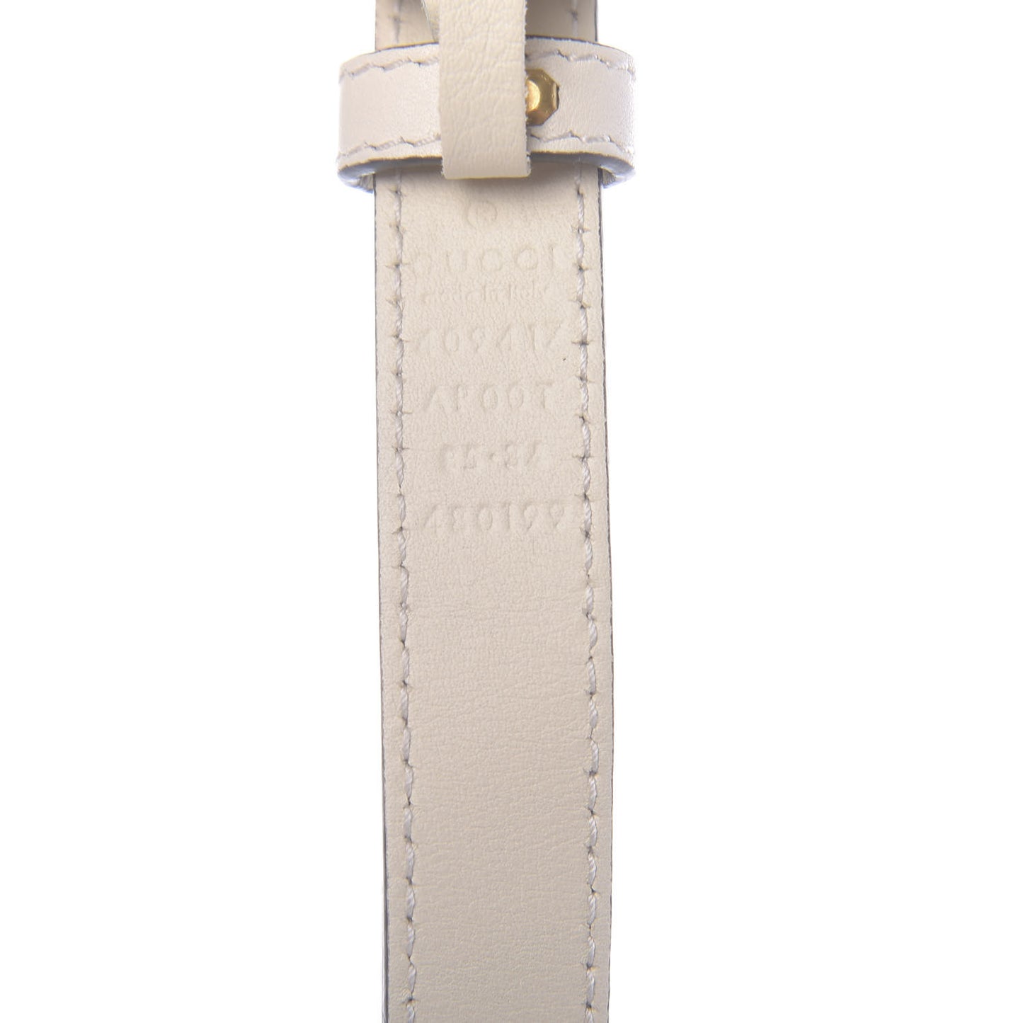 Calfskin Double G 20mm Belt 85 34 Mystic White