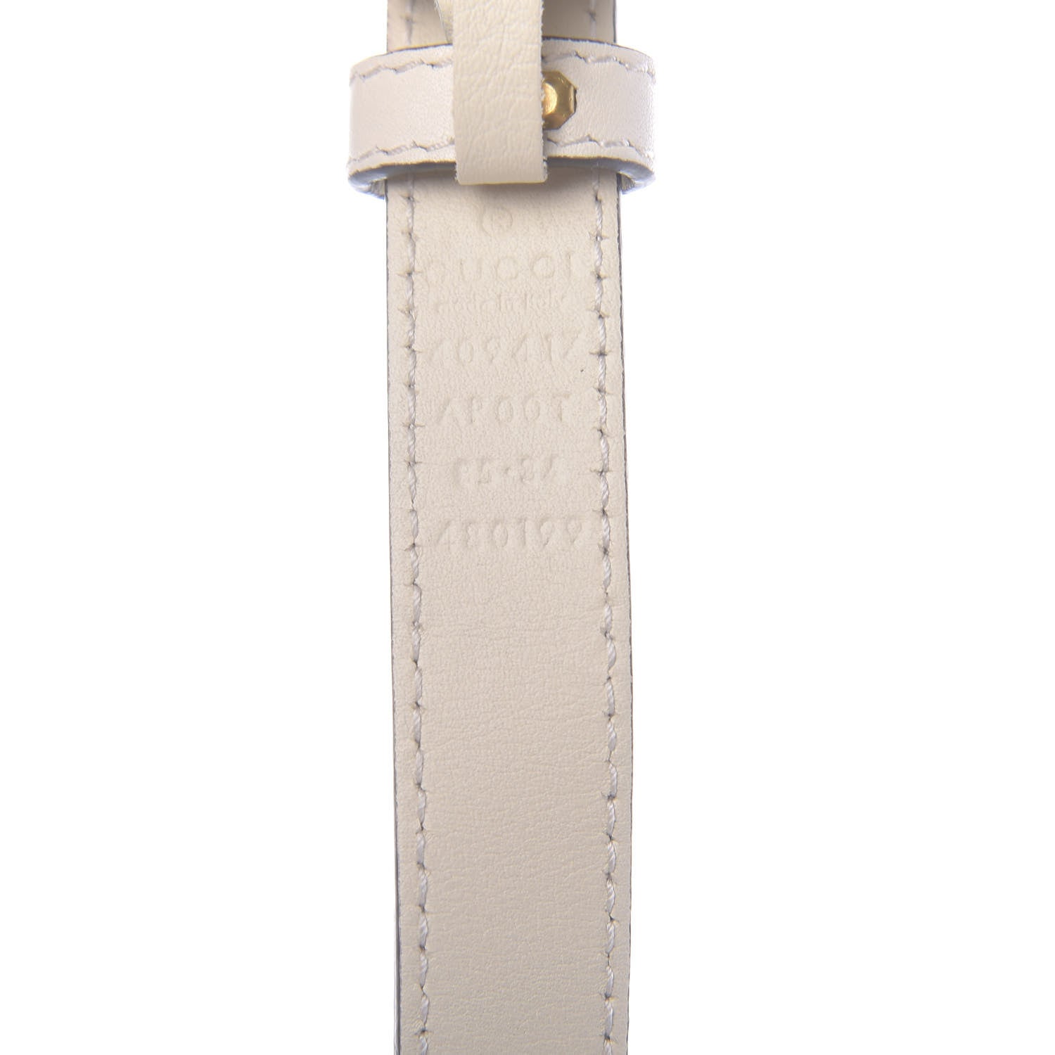 Gucci Calfskin Double G 20mm Belt 85 34 Mystic White 3 of 5