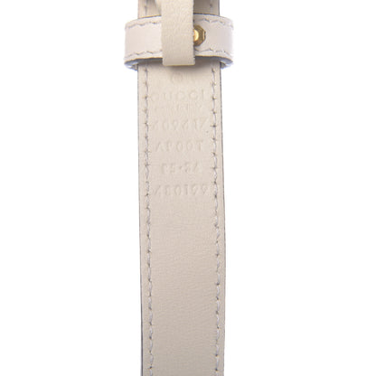 Gucci Calfskin Double G 20mm Belt 85 34 Mystic White 3 of 5