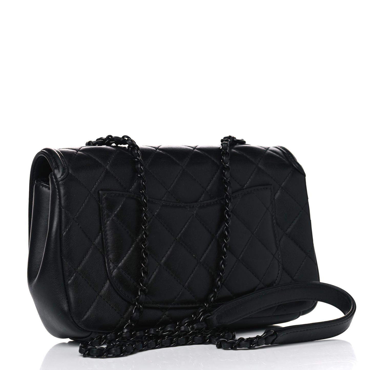 Lambskin Quilted Small CC Filigree Flap Black