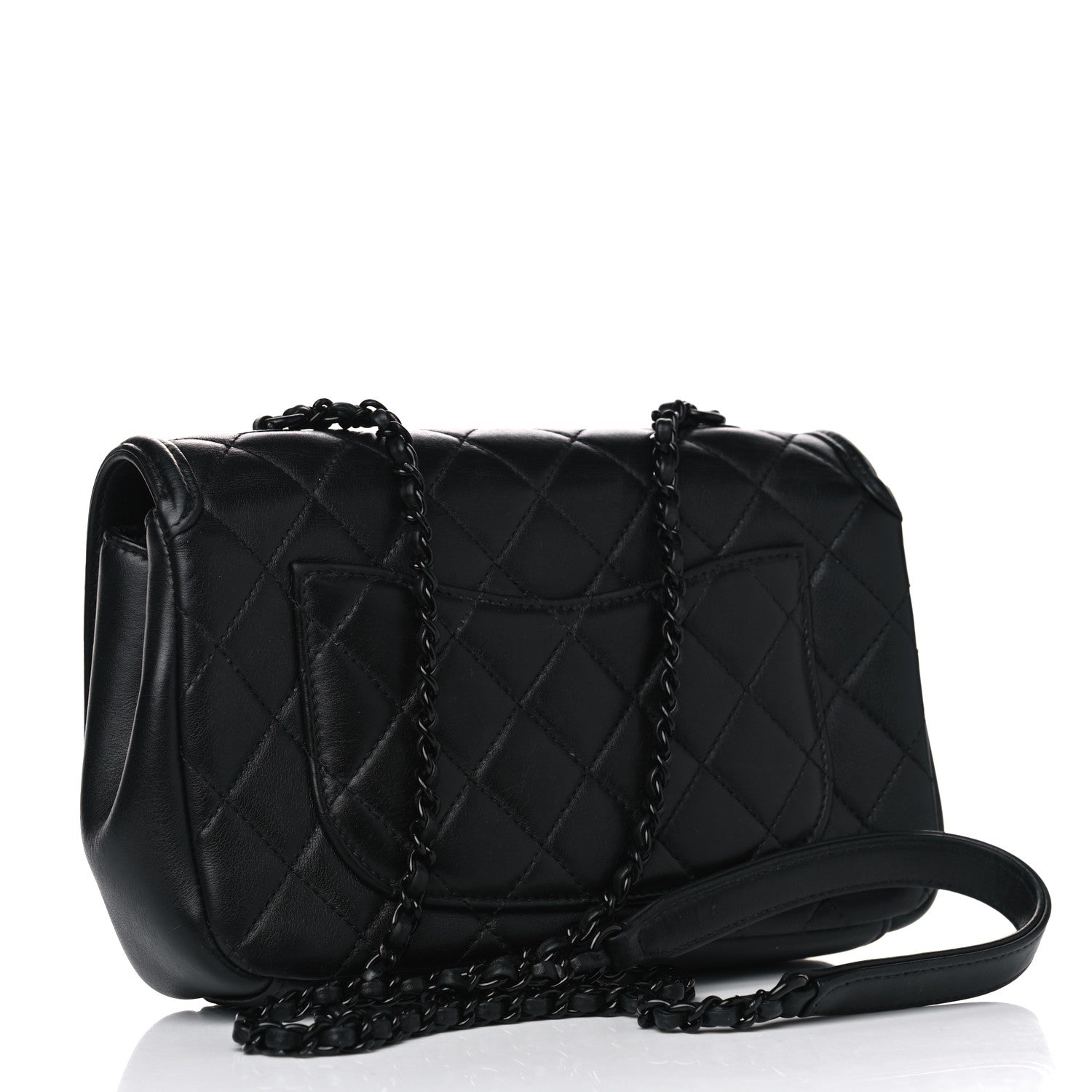 Chanel Lambskin Quilted Small CC Filigree Flap Black 2 of 4