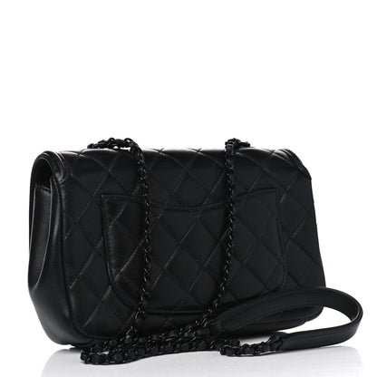 Chanel Lambskin Quilted Small CC Filigree Flap Black 2 of 4