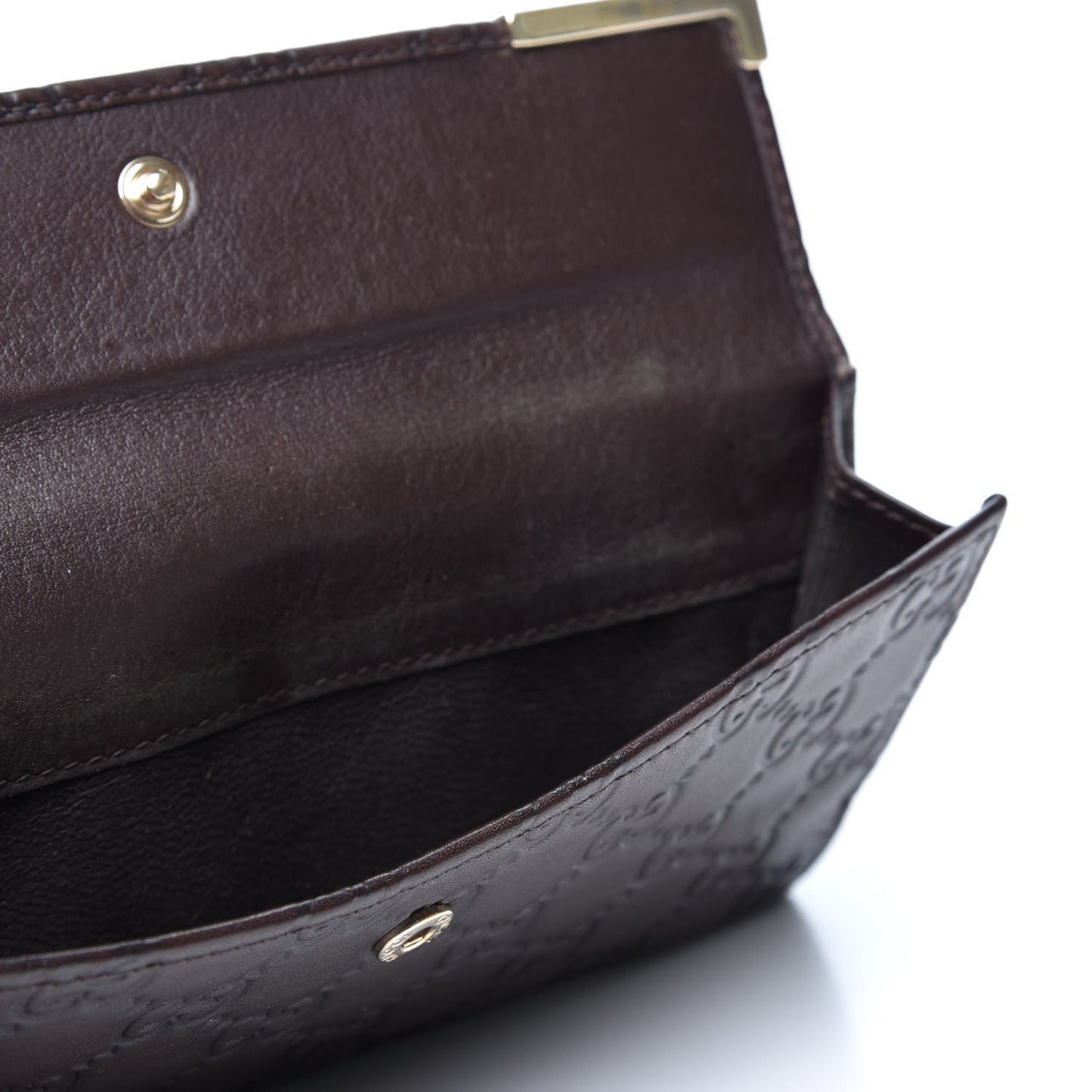Guccissima Signature Dice Continental Wallet Chocolate