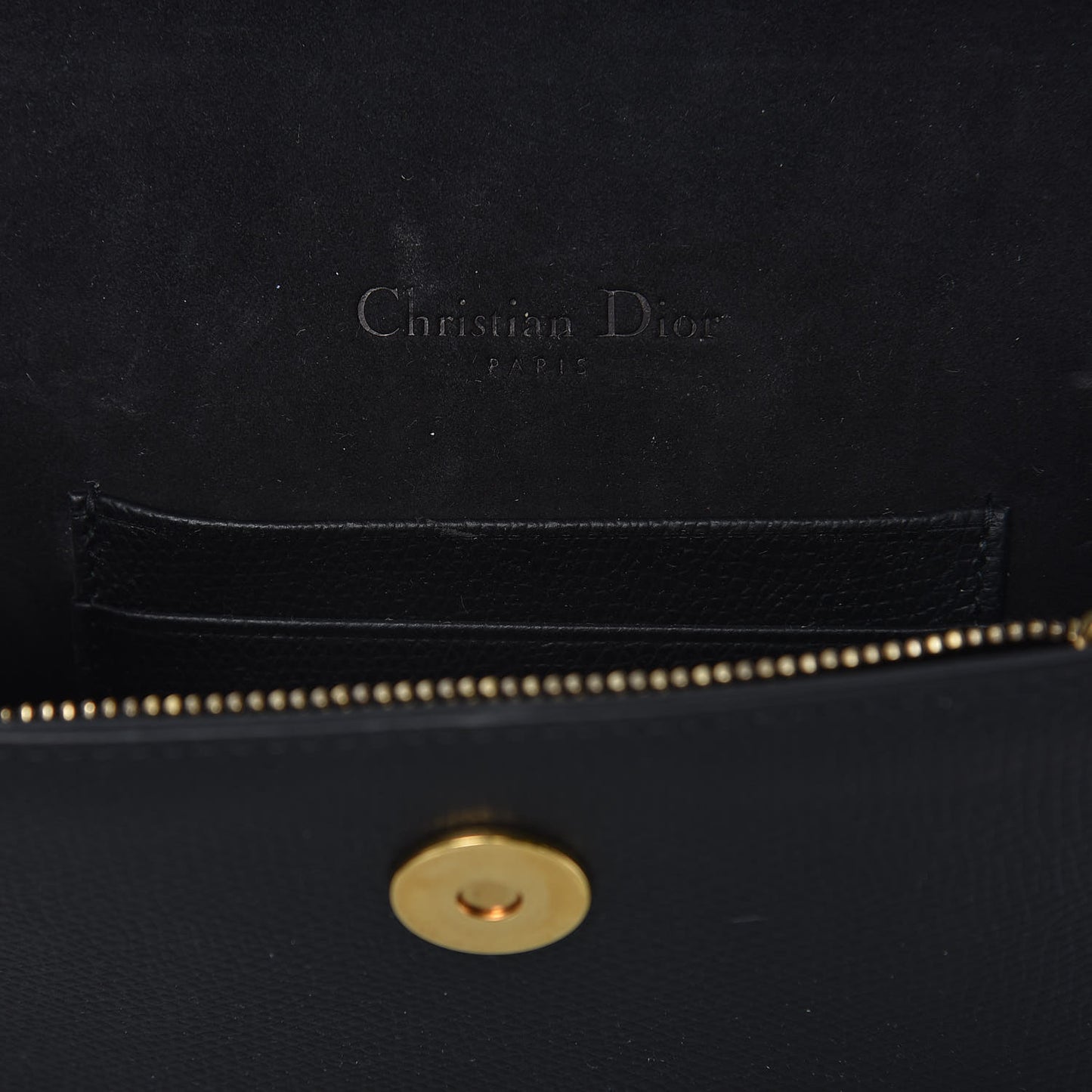 Grained Calfskin Saddle Belt Bag Black