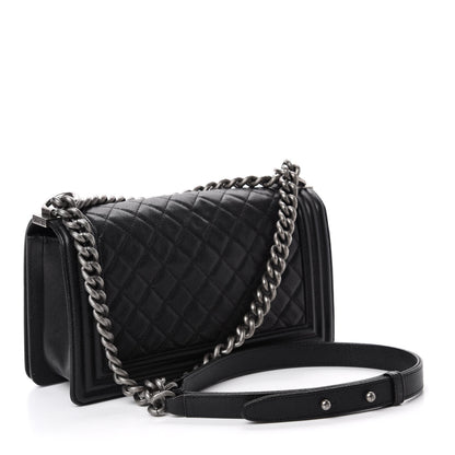 Chanel Caviar Quilted Medium Boy Flap Black 3 of 11