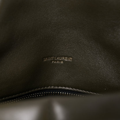 Saint Laurent Lambskin Quilted Small Loulou Puffer Monogram Chain Satchel Seaweed 6 of 14