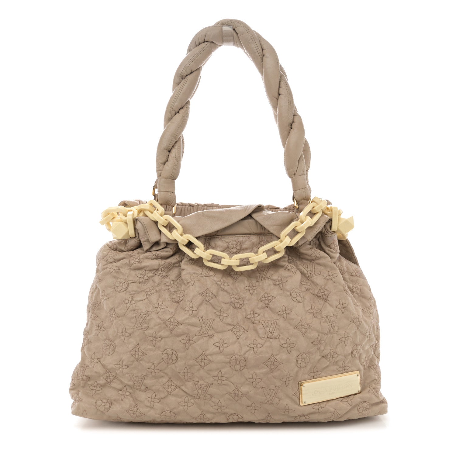 Louis Vuitton Lambskin Olympe Stratus GM Beige 1 of 17