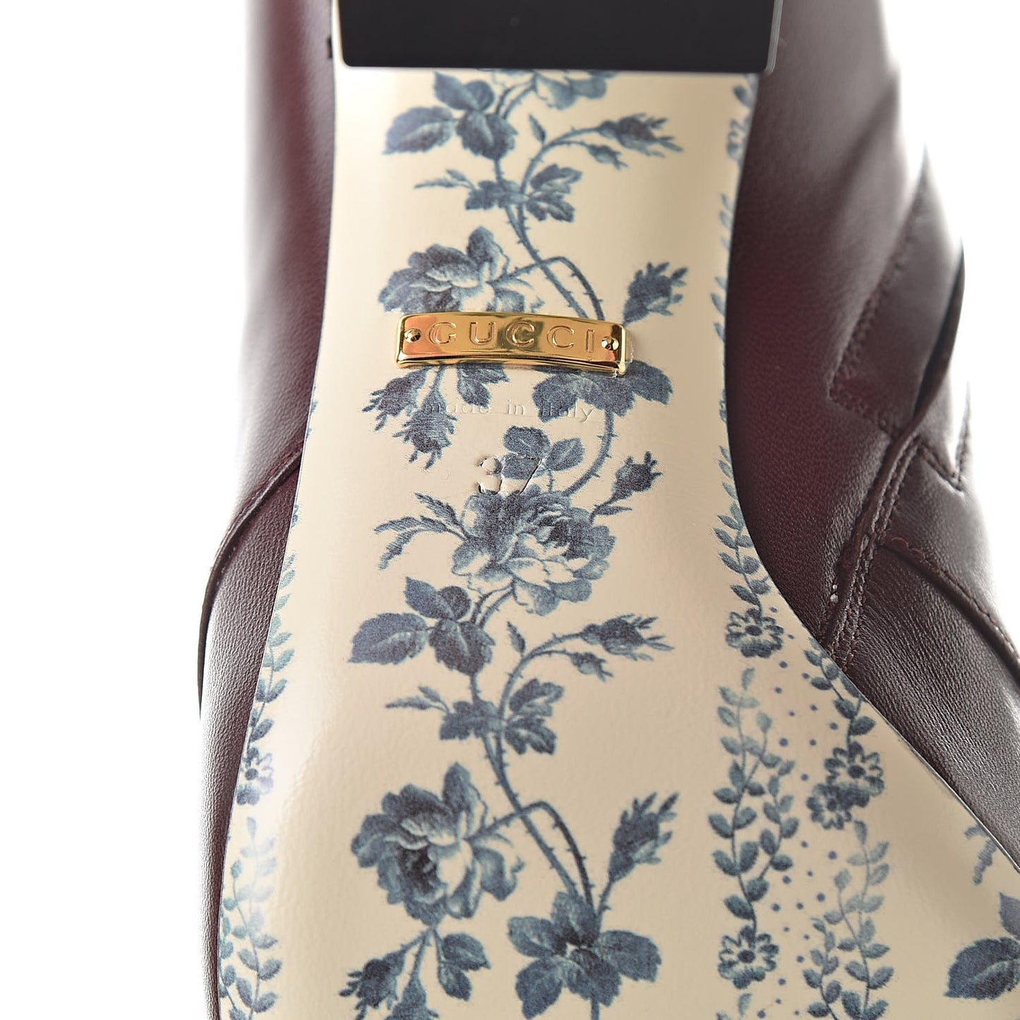 Malaga Kid GG Victoire 95mm Ankle Boots 37 Vintage Bordeaux