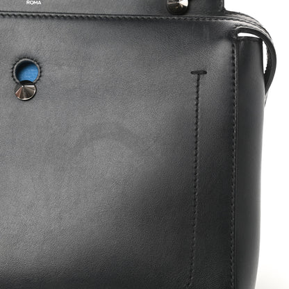 Fendi Vitello Baltico Dolce DotCom Satchel Black Blue Royal 16 of 16