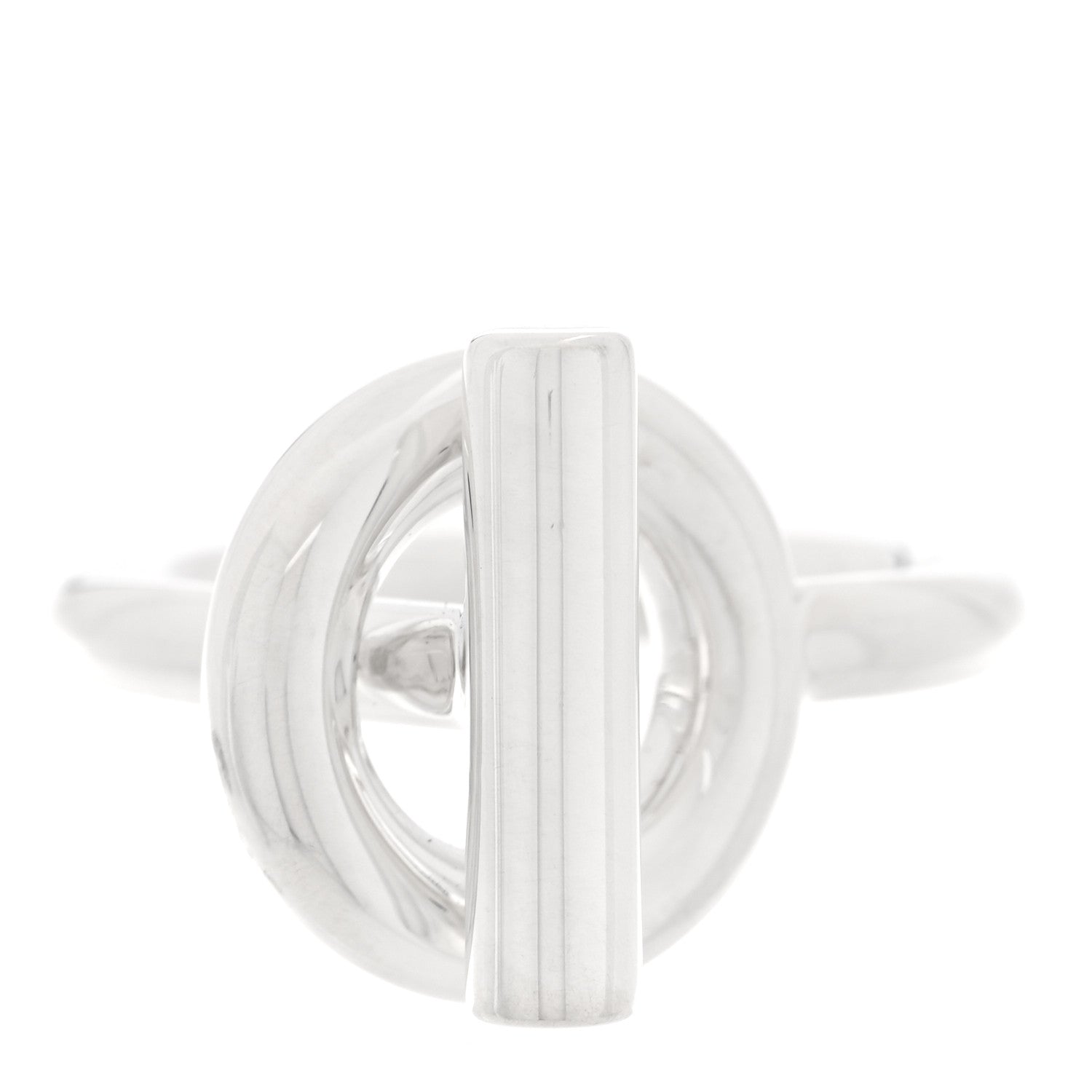 Hermes Sterling Silver GM Echappee Ring 54 6.75 1 of 5