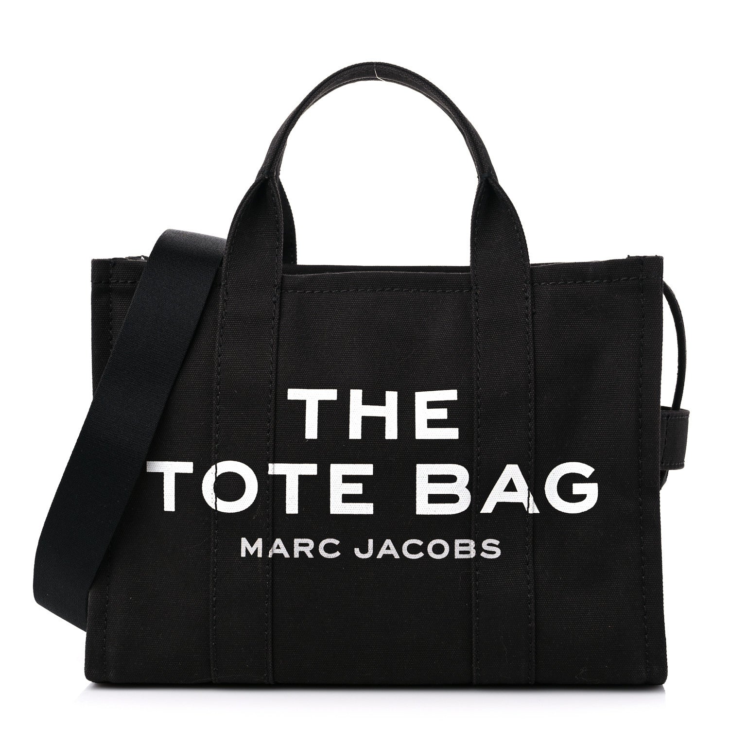 Marc Jacobs Cotton Canvas Medium The Traveler Tote Bag Black 1 of 9