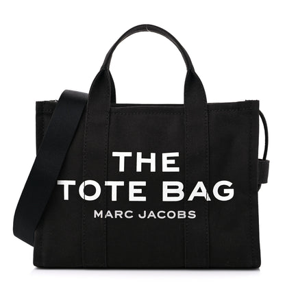 Marc Jacobs Cotton Canvas Medium The Traveler Tote Bag Black 1 of 9