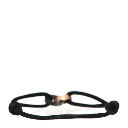 Cartier 18K Pink Gold Ceramic 4 Diamond LOVE Cord Bracelet Black 3 of 5