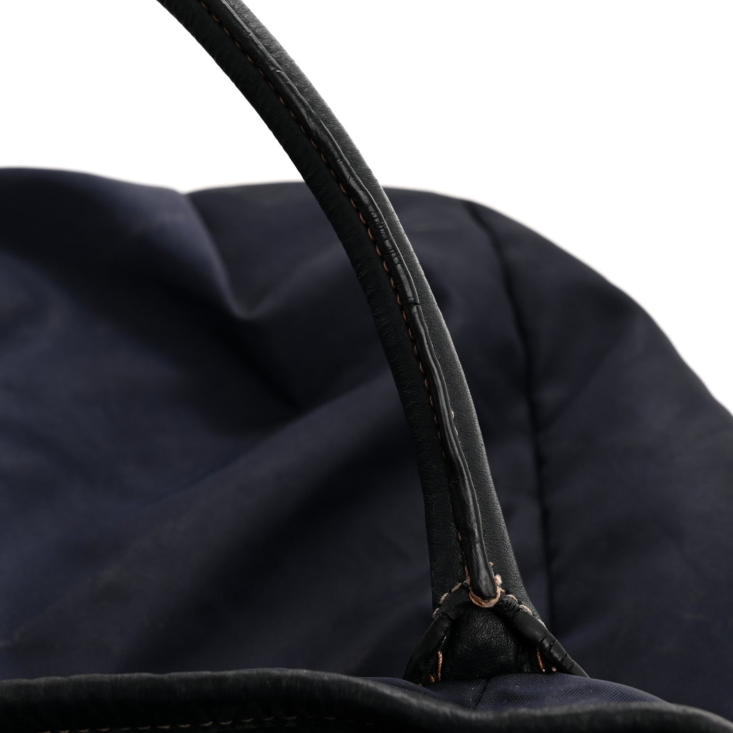 Tessuto Nylon Vitello Daino Tote Bleu