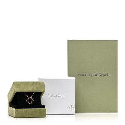 Van Cleef & Arpels VAN CLEEF & ARPELS 18K Yellow Gold Black Onyx Vintage Alhambra Pendant Necklace 6 of 6