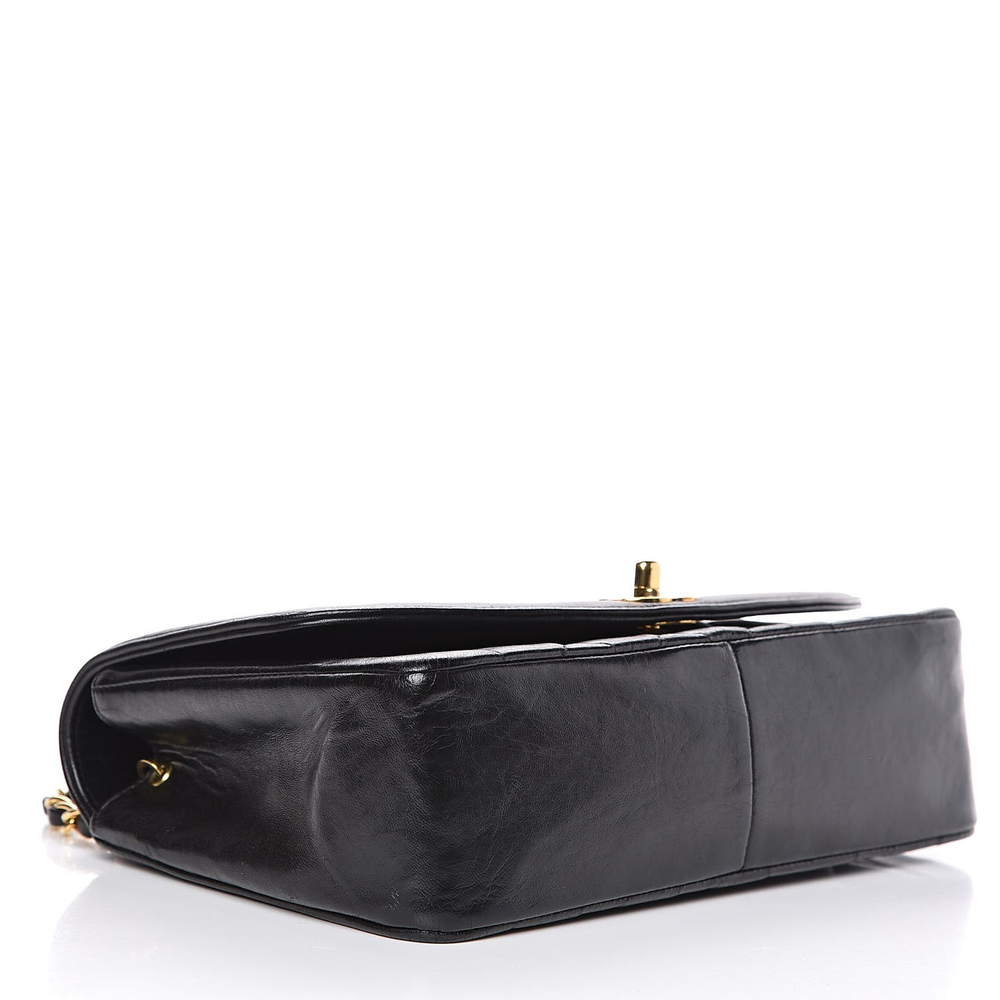 Lambskin Quilted Medium Single Flap Black