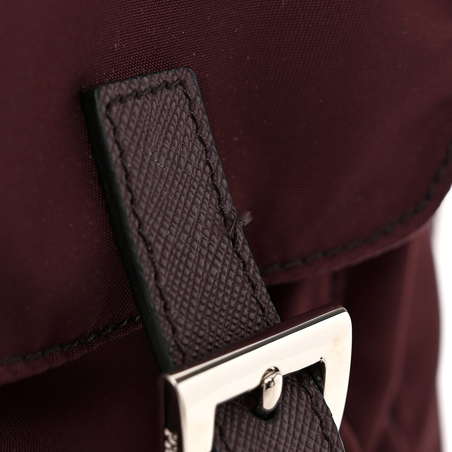 Tessuto Nylon Saffiano Vela Small Backpack Bordeaux