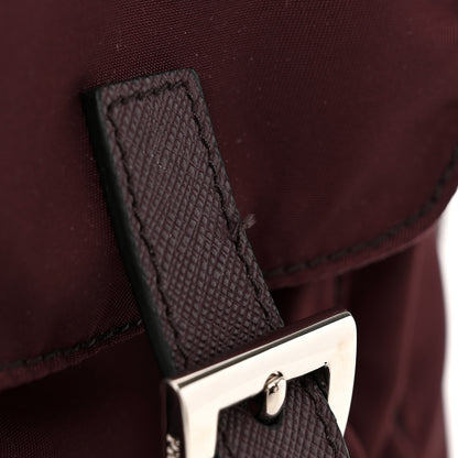 Prada Tessuto Nylon Saffiano Vela Small Backpack Bordeaux 11 of 11