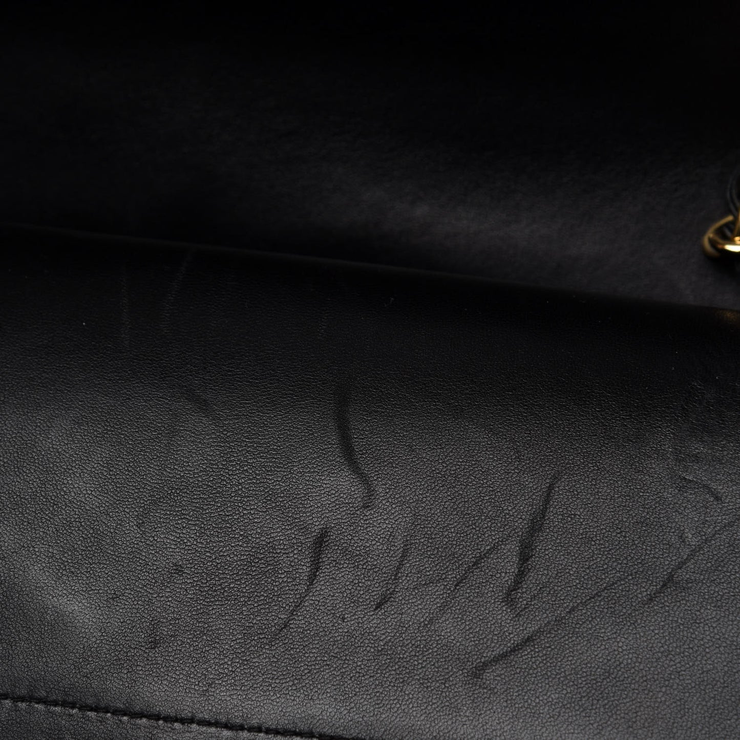 Lambskin Quilted Jumbo Double Flap Black