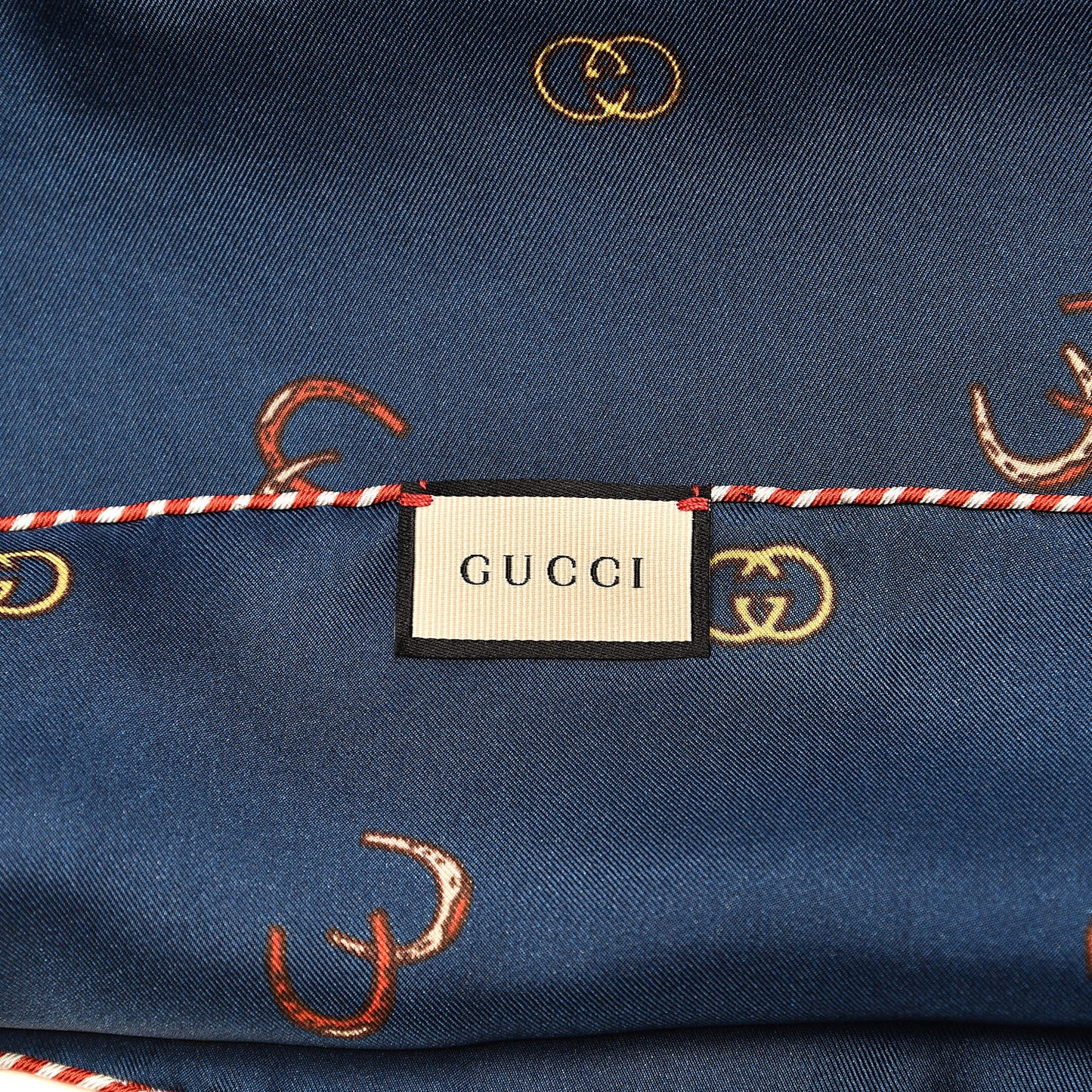 Silk Twill Poket Logos Pocket Square Blue