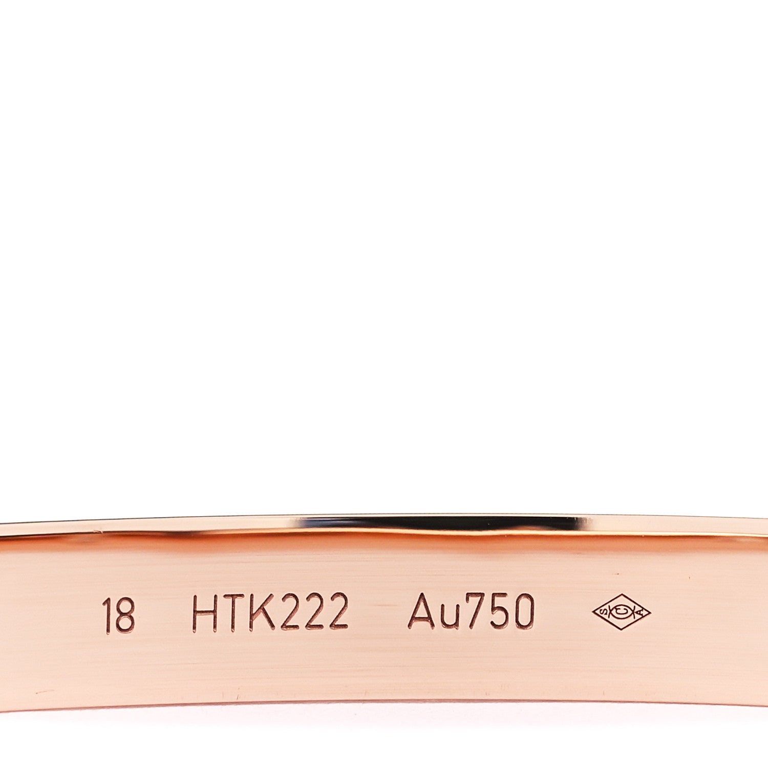 Cartier 18K Pink Gold 4 Diamond LOVE Bracelet 18 3 of 6