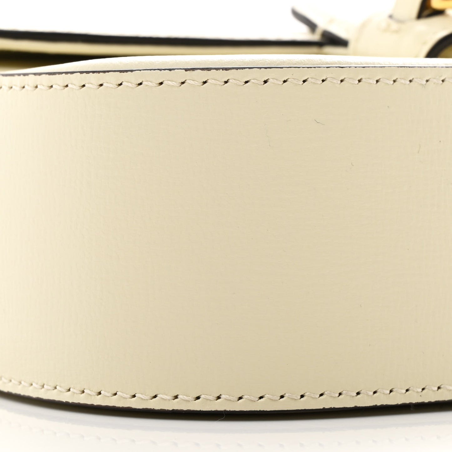 Azalea Calfskin Crystal Small Horsebit 1955 Chain Shoulder Bag White