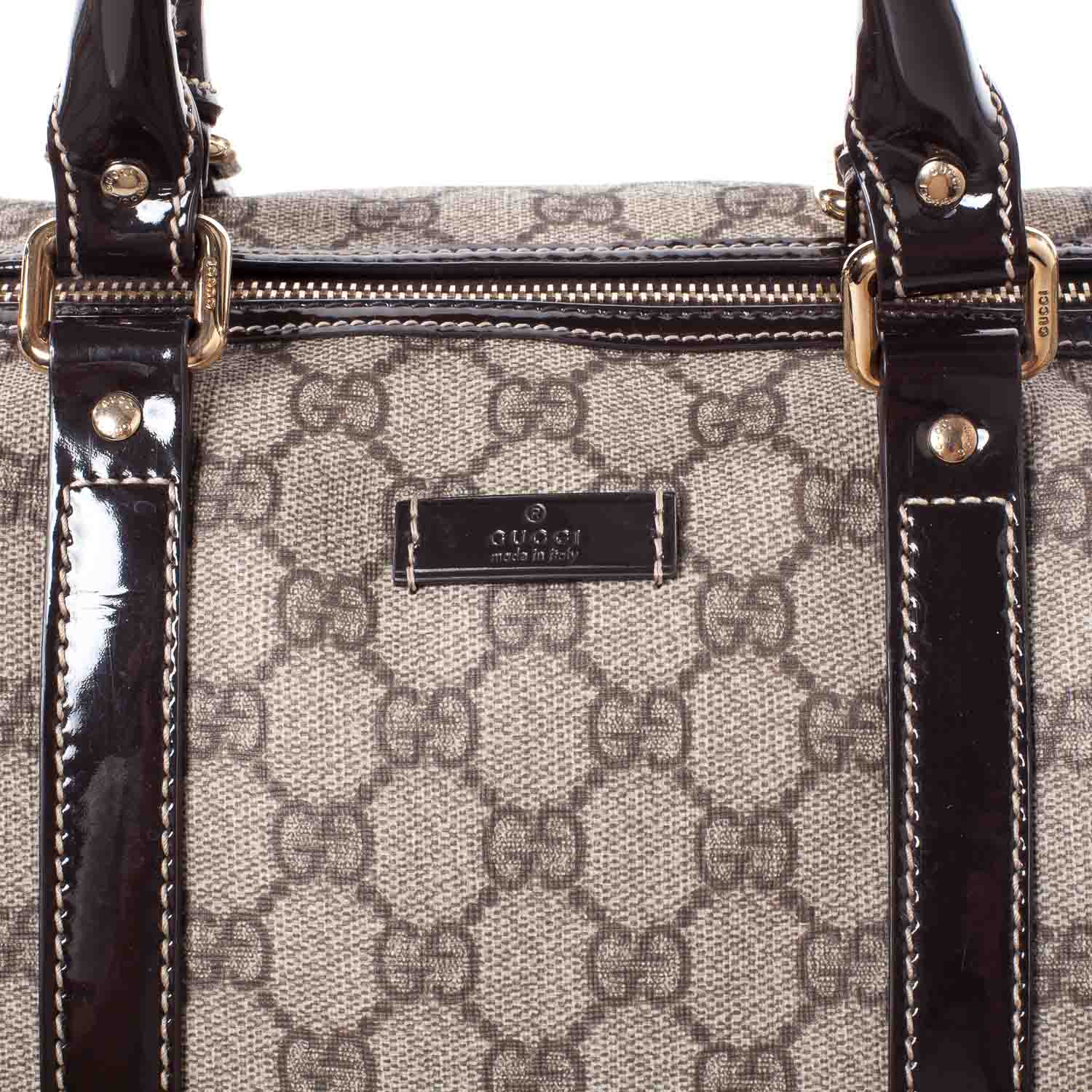 Gucci Monogram Medium Joy Boston Brown 3 of 10